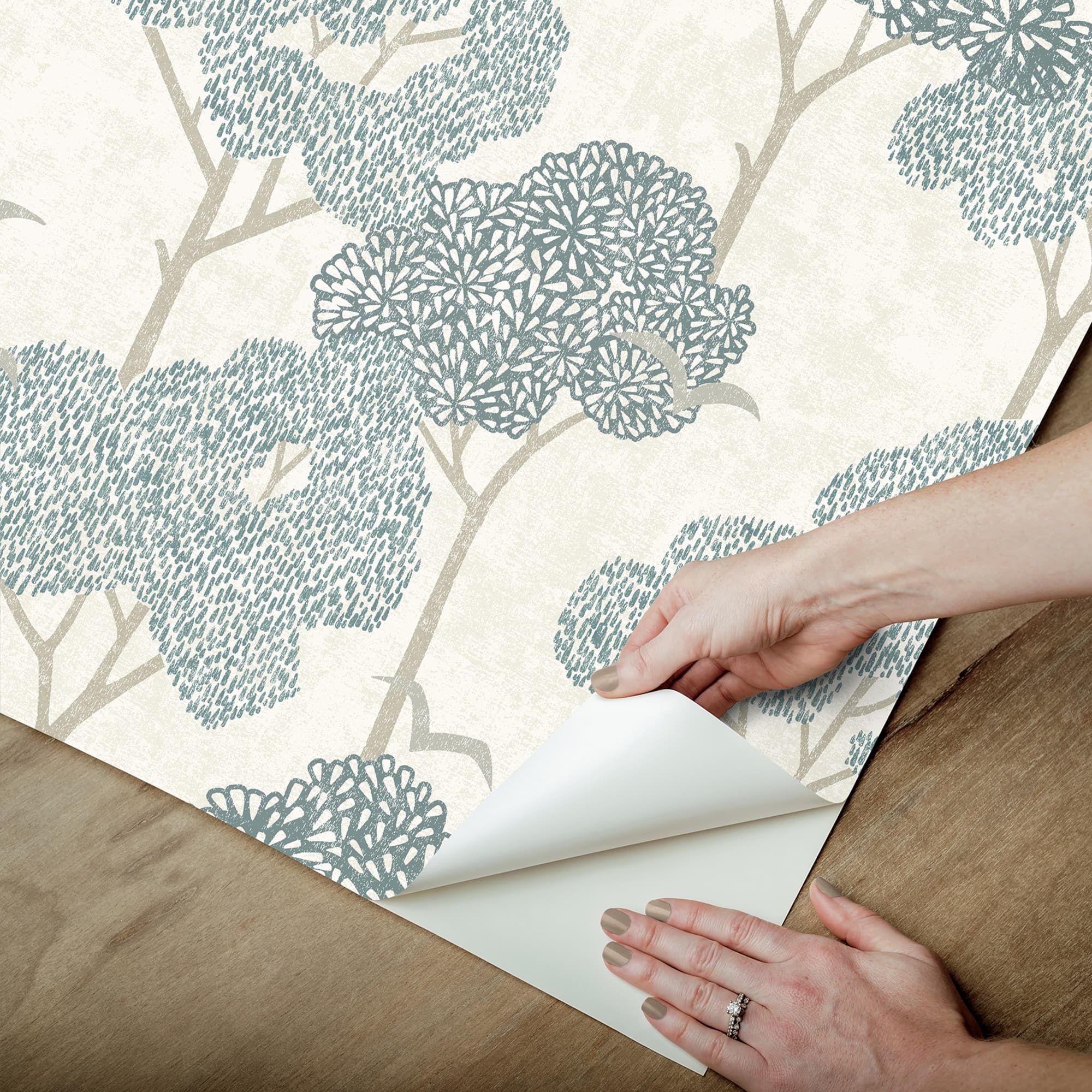 NuWallpaper Millie Blue Peel & Stick Wallpaper
